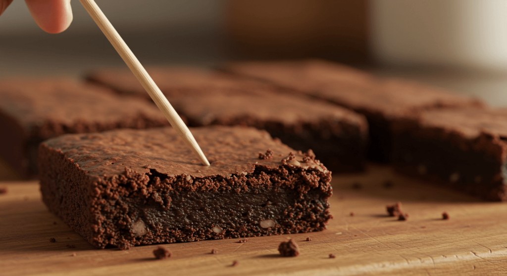 Porção de brownie de chocolate sem lactose servida em um prato